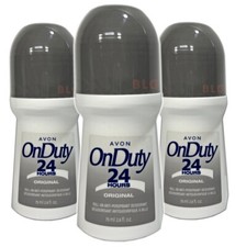AVON ON Duty 24 Hour Original Scent Roll-On Anti-Perspirant Deodorant Sale 3Pack