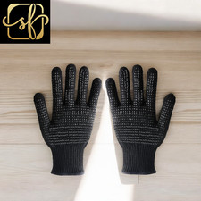 2Pcs Gloves Heat for Hair Styling, Heat Resistant Gloves with Silicone Bumps