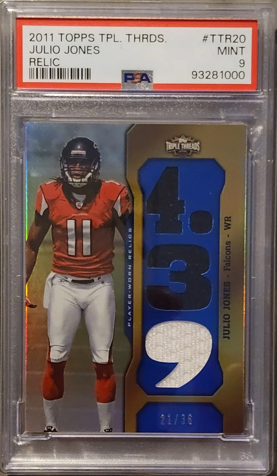 Julio Jones Topps Triple Threads Relic #TTR20 Base