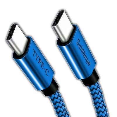 Fast Charging USB Cable Type C to Type C Nylon braided USB high quality wire
