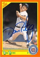 Dan Petry autographed baseball card (Detroit Tigers) 1990 Score #39T
