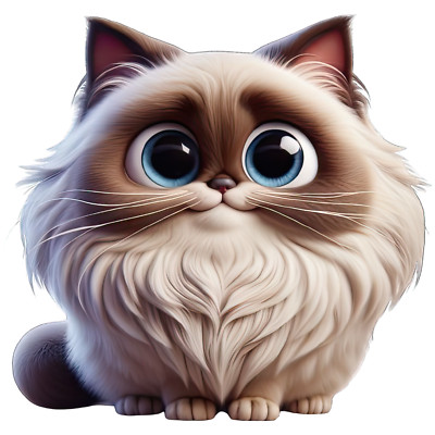 XXL 18X18 Autoaufkleber Ragdoll Katze Wetterfester Vinyl Sticker