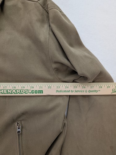 Covington Men's Bomber Jacket Size L Beige Soft Microfiber Full Zip - Picture 8 of 18