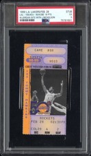 1999 MICHAEL JORDAN/JACK NICHOLSON COURTSIDE WATCH KOBE/SHAQ/RODMAN v PIPPEN PSA