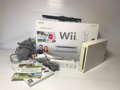 Nintendo Wii Boxed Weiß Konsole Bundle - Komplett mit Spielen.