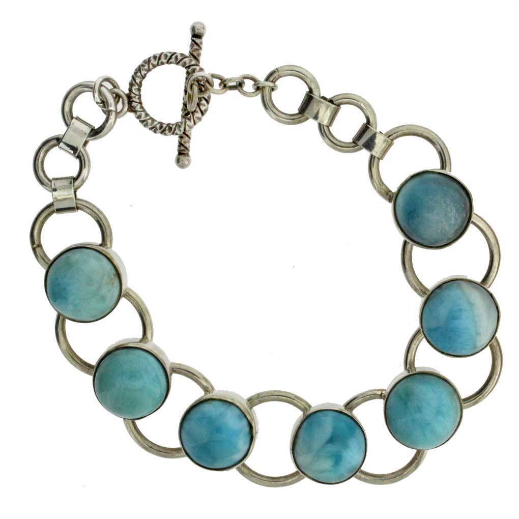 larimarbrace.ymさん12-18-12 Blue Larimar Bracelet Sterling Silver Jewelry Gemstone YOU438 | eBay
