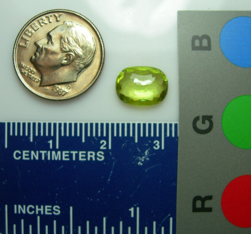 2.35ct Natural SPHENE gem Genuine Titanite yellowish Green Madagascr Gemstone - Picture 10 of 10