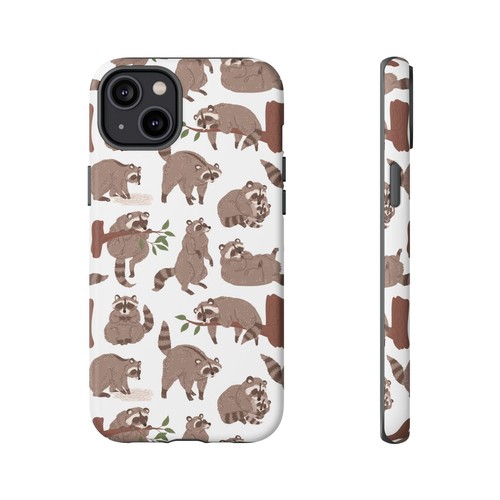 Raccoon Forest Phone Case - Cute Woodland Design, Animal Lover Gift - Dual Layer - Picture 38 of 177