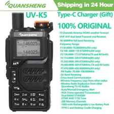 Walkie Talkie UV-K5 Long Range Air Dual-Band 2-Way Radio 5W High Power 1600mAh