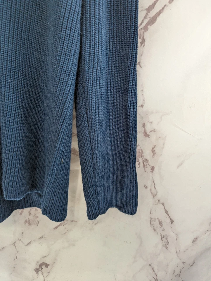 Velvet Graham & Spencer Sweater Womens Small Blue Wool Blend V Neck Pullover  - Image 4 of 4