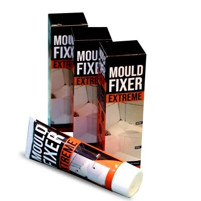 MOULD FIXER 3 PACK MOULD REMOVER GEL EXTREME MAGIC FORMULA 120G TUBE TAPS GROUT SILICONE