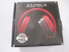 SUZIKA - Auriculares Serie Lover Modelo SRXB786 con Bluetooth Rojo Apple y Android