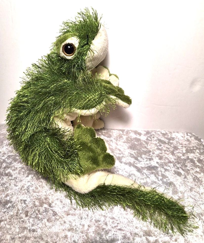 Green Gecko Plush Webkinz Ganz Lil Kinz HS186 Stuffed Animal Toy No Code 12" - Image 3 of 4