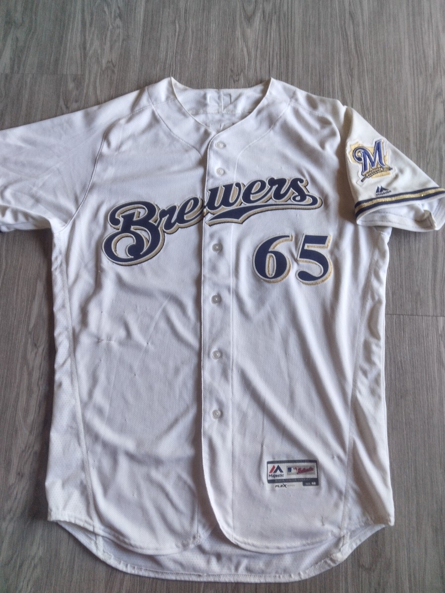 2016 MLB Game Worn Majestic Milwaukee Brewers Josmil Pinto Jersey