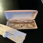 Kate Spade Glasses, Hard Case Pink And Green  And Cleansing Cloth — photo 1