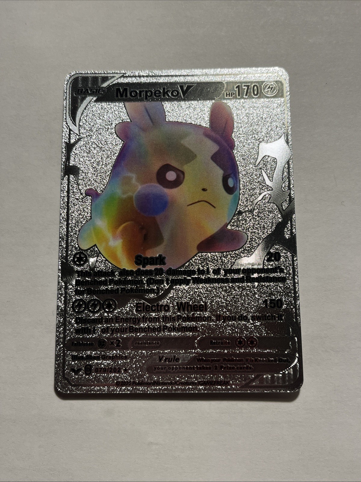 Morpeko V Silver Foil Fan Art Collectors Pokemon Card (NM)