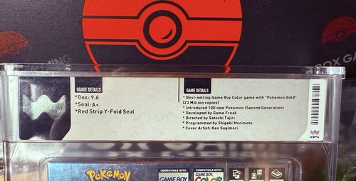 WATA 9.6 A+ Pokemon SILVER Version SEALED Game Boy Color Nintendo RED STRIP UK - Picture 4 of 4