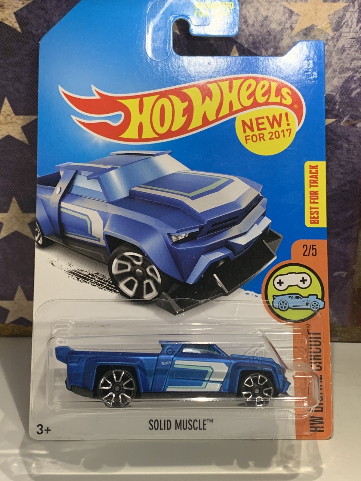 HOT WHEELS SOLID MUSCLE. NEW FOR 2017,HW DIGITIAL CIRCUIT, MATTE BLUE ON CARD