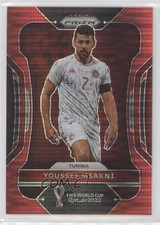2022 Panini Prizm World Cup Qatar Breakaway Red 21/99 Youssef Msakni #198 7m3