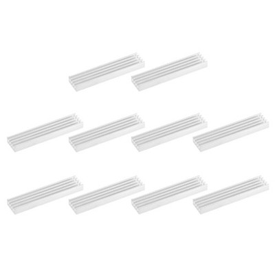 Electronics Cooler Heatsink for MOS GPU IC Chip Silver 50 x 11 x 5 mm 10pcs
