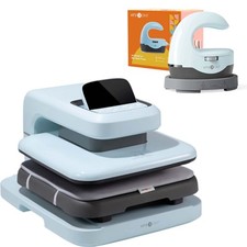 HTVRONT Automatic Heat Press Machine 2 15x15 in with Mini Heat Press Machine