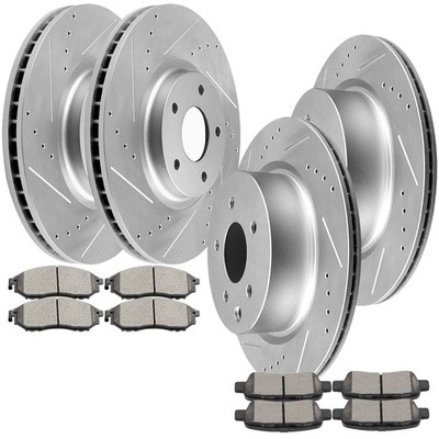 Front Rear Brake Rotor Metallic Pads For Infiniti G37 09-13 G35 05-08 QX50 14-15