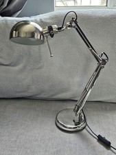 Ikea Angle Poise Desk Lamp Chrome Silver Forsa 