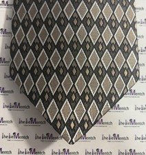 STAFFORD Silk Tan Diamond Pattern Adjustable Neck Tie 3.875  New Without Tags 
