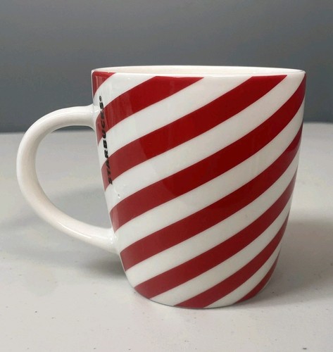 Starbucks Christmas Candy Cane Striped Mug Cup Green Mermaid 12oz