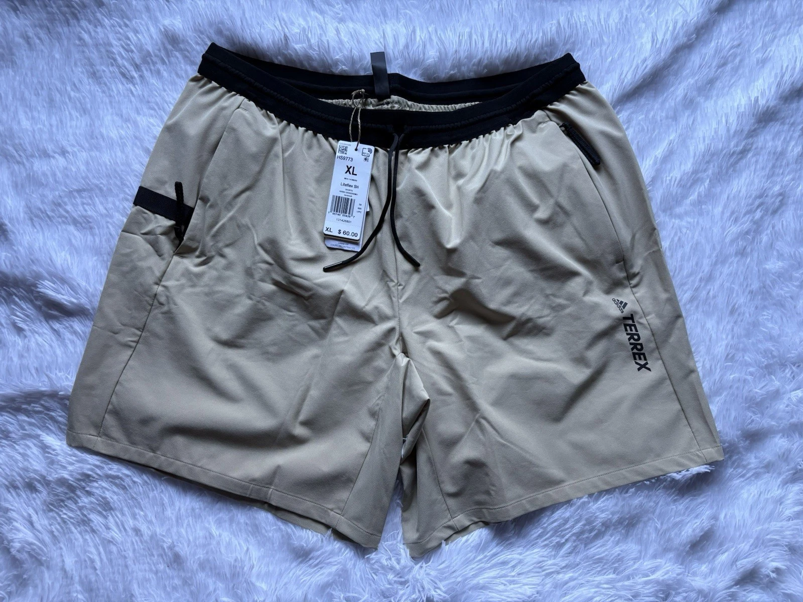 New Adidas Terrex Liteflex Trail Running Beige Shorts HS9773 Mens Size XL