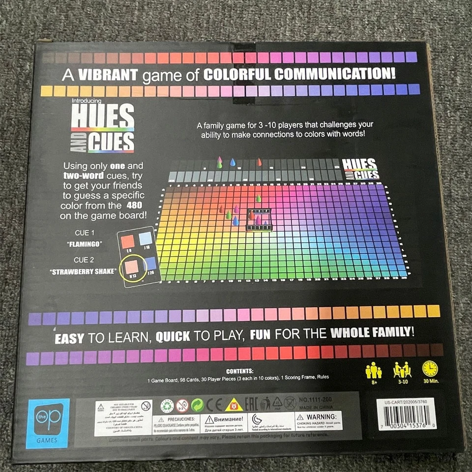 Hues and Cues Board Games Game Of Color&Clue For 3-10 Players Ages 8+ A UK - Image 2 of 4