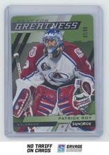 2022-23 UD Synergy Cast For Greatness Metal Green Patrick Roy /50 #CG-1 Colorado