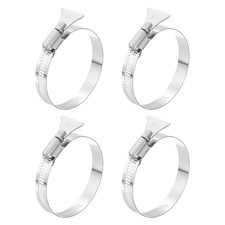 4Pcs, 1.8"-2.8" (46-70mm) Adjustable 304 Stainless Steel Worm Gear Hose Clamp