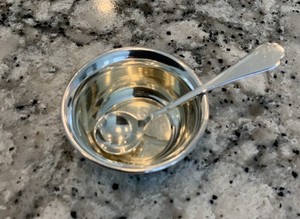 JE  Caldwell sterling silver Open Salt Cellar and sterling spoon, 15 grams