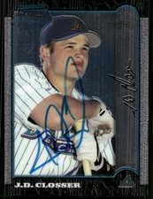 1999 Bowman Chrome JD J.D. CLOSSER Signed Card autograph auto DBACKS LSU TIGERS