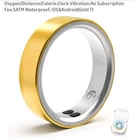 Smart Ring for Women Men, Size 6 Sleep Tracking Wearable,Fitness Gold Modern