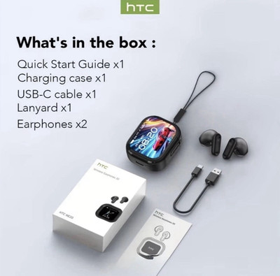 HTC NE20 KI-Übersetzer Kopfhörer HD, 134+ Sprachen, LCD, BT 6.0, Lange Akku