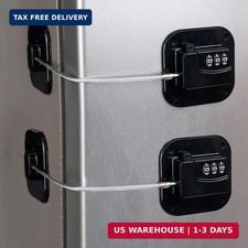 Refrigerator Lock 2 Pack , Heavy Duty Combination Fridge Lock, for Fridge, Cabi