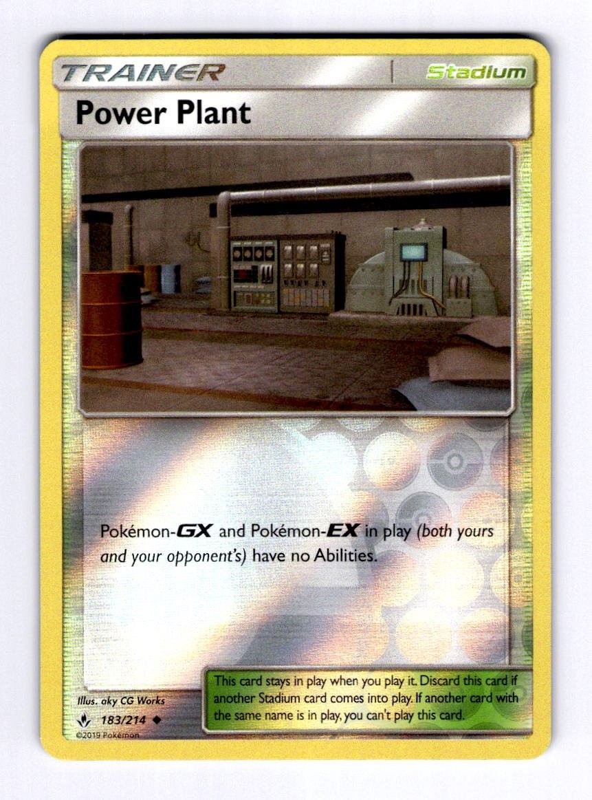 Power Plant SM - Unbroken Bonds #183 (2019) Uncommon Reverse Holo NM Pokemon