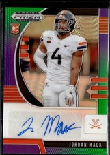 2020 Panini Prizm Draft #180 Jordan Mack Prizms Purple Green Auto #/199 R03