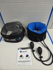 TracCollar by Body Med Inflatable Neck Traction Device Black Blue M/L 15" - 18"