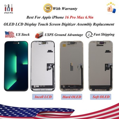 Best For Apple iPhone 16 Pro Max 6.9in OLED LCD Display Touch Screen Assembly