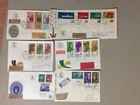 Six '50 Israel registered,express fdc with multiple stamps