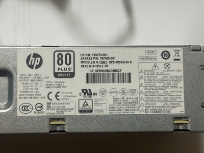 HP Netzteil DPS-180AB-20 A   180W 80+ Bronze PSU / P/N 793073-001