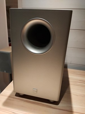 Canton Powered Subwoofer 11716 Silber AS 100 MX 100 Watt 33-150 Hz