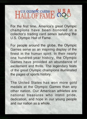 1991 Impel U.S. Olympic Hall of Fame #87 History Card