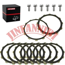 Clutch Friction Plates Kit with Bolts Set for Harley Dyna Softail Road King