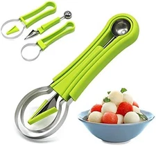 4 in 1 Stainless Steel Melon Baller Fruit Carving Tool Set