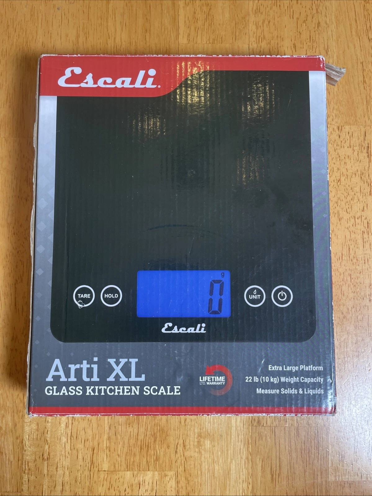 2210IB ArtiXL Extra-Large Glass Digital LCD Display Kitchen Scale, Measures L...