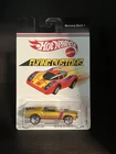 Hot Wheels Flying Customs Mustang Mach 1 Gold with Redline Wheels mint on card